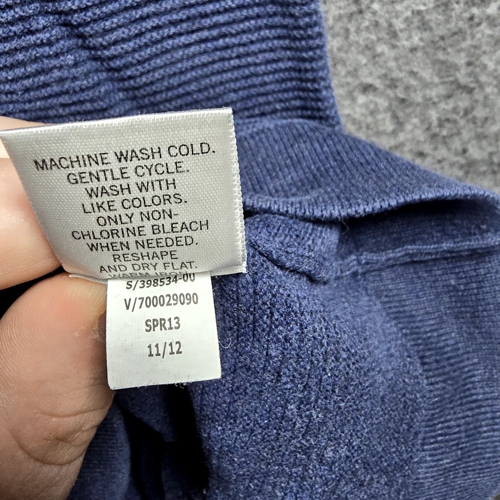 Banana Republic Men S Blue Marled Pullover Lightweight Sweater Casual Everyday - Picture 6 of 10
